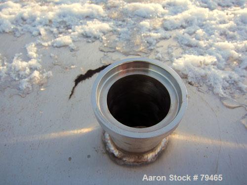 Used Tank, 4,000 Gallon, 316 Stainless Steel, Horizontal. 96" Diameter x 120" straight side, slightly coned ends. Openings: top (3) 1-3/4"sanitary fittings, (1) 2-1/2" sanitary fitting, (1) 4", 19" m...