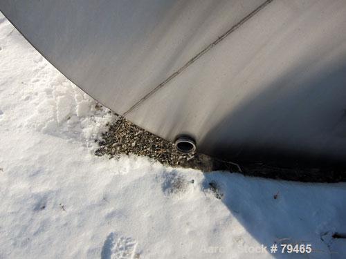 Used Tank, 4,000 Gallon, 316 Stainless Steel, Horizontal. 96" Diameter x 120" straight side, slightly coned ends. Openings: top (3) 1-3/4"sanitary fittings, (1) 2-1/2" sanitary fitting, (1) 4", 19" m...
