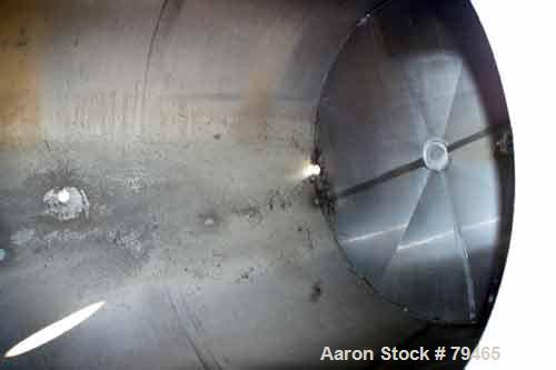 Used Tank, 4,000 Gallon, 316 Stainless Steel, Horizontal. 96" Diameter x 120" straight side, slightly coned ends. Openings: top (3) 1-3/4"sanitary fittings, (1) 2-1/2" sanitary fitting, (1) 4", 19" m...