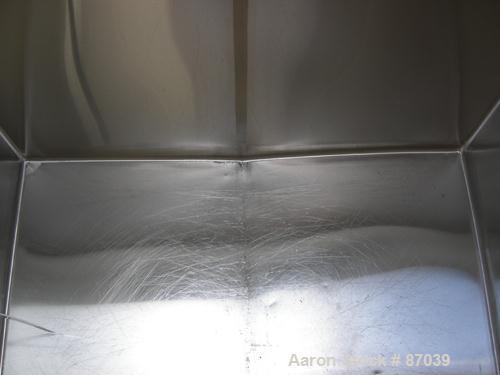 Used 3 Compartment Tank, 1,500 total gallons, 304 stainless steel, horizontal. Each compartment has an approximate 500 gallon capacity. Compartments are 76" front to back, 47" left to right, and appr...