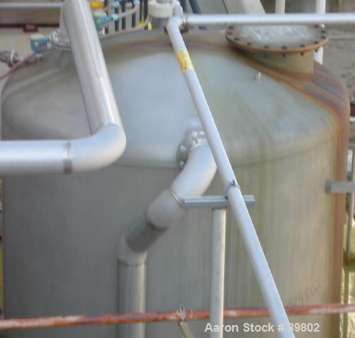 Used Tank, 1,500 Gallon, stainless steel, vertical. 84" diameter x 60" straight side. Dish top, cone bottom. Openings:  top 6", (3) 1-1/2" NPT, 3", 2", 6", 20" manway with cover; side 12" manway with...