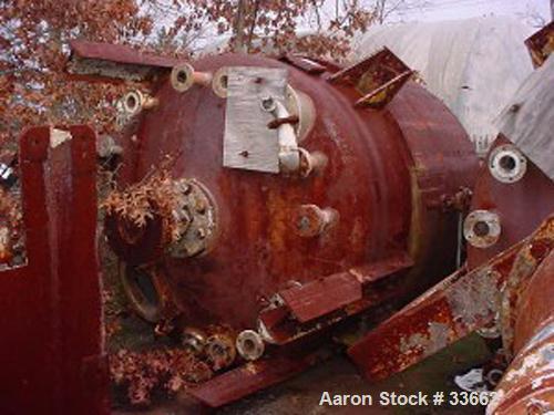 USED:Nooter vacuum receiver tank. Stainless steel, 1500 gallon,vertical. Dished heads. Measures 5'6" dia x 8' straight side....