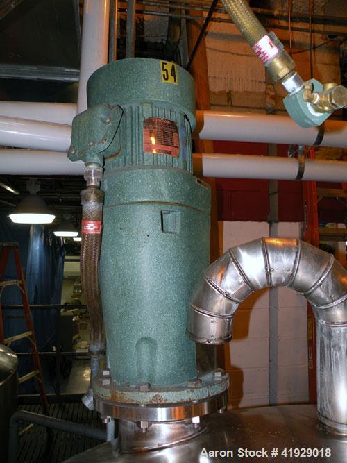 Used Norwalk Tank, 2000 Gallon,  Stainless Steel, Vertical. 76" diameter x 106" straight side, dished top and bottom. Off center top entering Lightnin agitator, model N33G-300. 1-1/2" diameter shaft ...