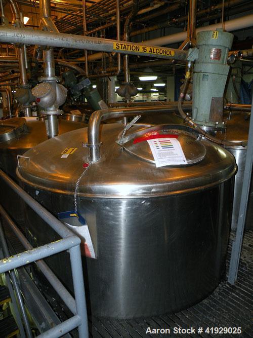 Used- Norwalk Tank, 2000 Gallon,  Stainless Steel, Vertical. 76" diameter x 106" straight side, dished top and bottom. Off c...