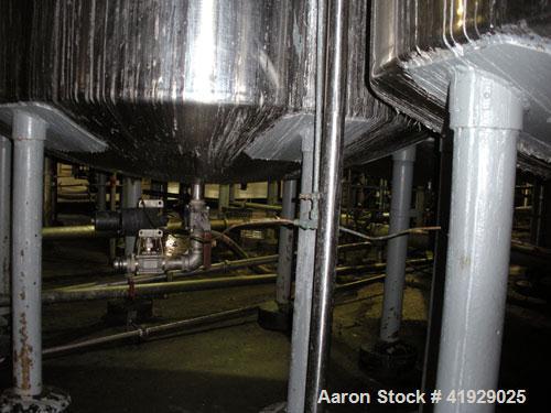 Used Norwalk Tank, 2000 Gallon,  Stainless Steel, Vertical. 76" diameter x 106" straight side, dished top and bottom. Off center top entering Lightnin agitator, model N33G-300. 1-1/2" diameter shaft ...