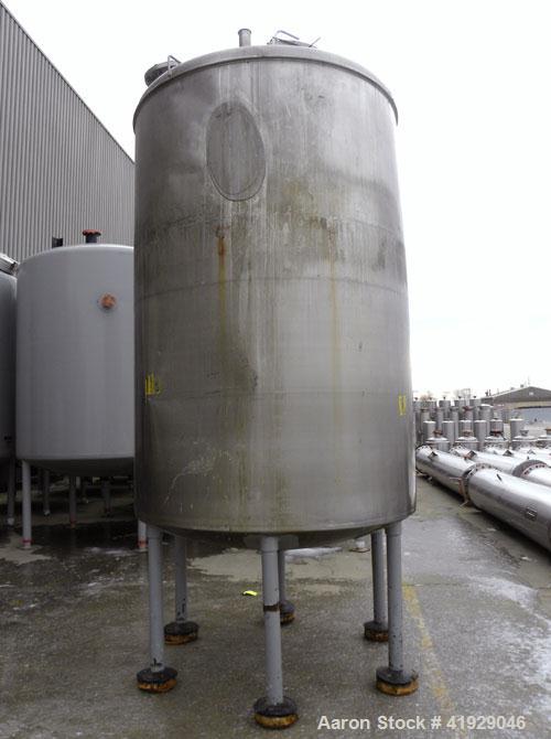 Used- Norwalk Tank, 2000 Gallon, 316 Stainless Steel, Vertical. 76" Diameter x 108" straight side, dished top and bottom. Op...