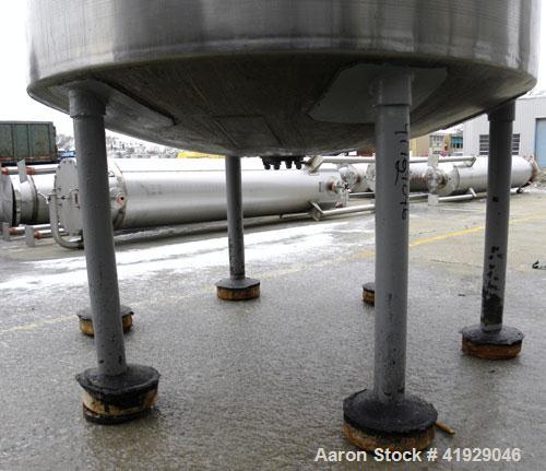 Used Norwalk Tank, 2000 Gallon, 316 Stainless Steel, Vertical. 76" Diameter x 108" straight side, dished top and bottom. Openings: top 3" tri-clamp, 4" tri-clamp, 4" vent, 8" drive (capped), 24" manw...