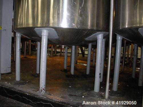 Used Norwalk Tank, 2000 Gallon, Stainless Steel, Vertical. 76" Diameter x 106" straight side, dished 304 stainless steel top head, dished bottom. Openings: top 3" tri-clamp, 4" tri-clamp, 4" vent, 8"...