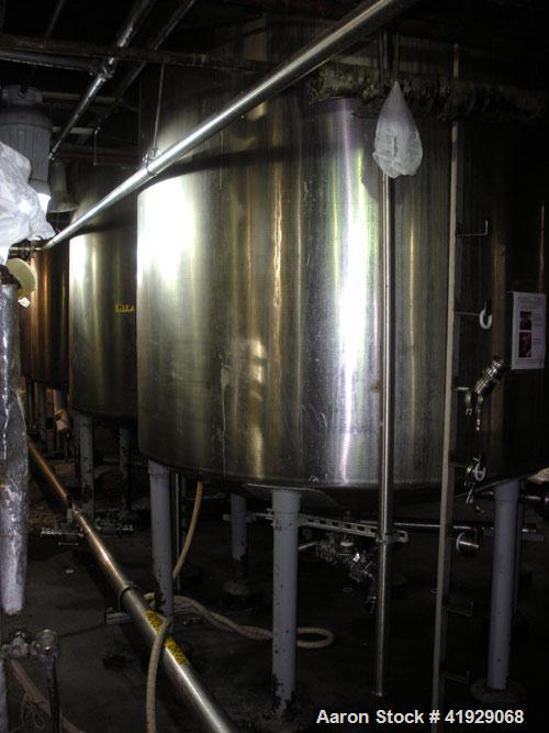 Used Norwalk Tank, 2000 Gallon,  stainless steel, vertical. 76" diameter x 106" straight side, dished top and bottom. Top side wall entering angled Lightnin manual variable speed agitator, model N33G...