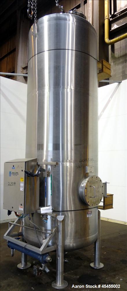 Used 1500 Gallons Stainless Steel Optimum Filter Pressure Filter Tank