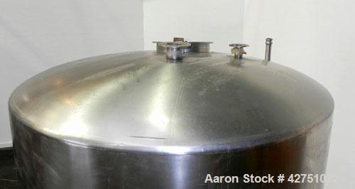 Used Perma-San Tank, 2000 Gallon, Model CVC, 304 Stainless Steel Vertical. 84" Diameter x 80" straight side. Dished top, coned bottom. Openings top 2", 4", 18" man way with cover, side 2". 3" Tri-cla...