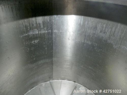 Used Perma-San Tank, 2000 Gallon, Model CVC, 304 Stainless Steel Vertical. 84" Diameter x 80" straight side. Dished top, coned bottom. Openings top 2", 4", 18" man way with cover, side 2". 3" Tri-cla...