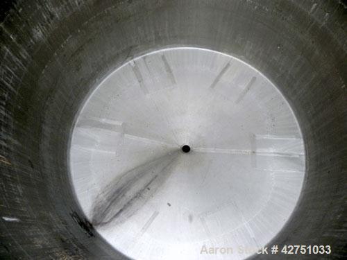 Used Perma-San Tank, 2000 Gallon, Model CVC, 304 Stainless Steel Vertical. 84" Diameter x 80" straight side. Dished top, coned bottom. Openings top (2) 2", 4", 18" man way with cover, side 2". 3" Tri...