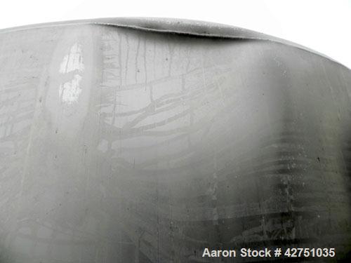 Used Perma-San Tank, 2000 Gallon, Model CVC, 304 Stainless Steel Vertical. 84" Diameter x 80" straight side. Dished top, coned bottom. Openings top (3) 2", 4", 18" man way with cover, side 2". 3" Tri...