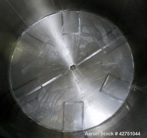 Used Perma-San Tank, 2000 Gallon, Model CVC, 304 Stainless Steel Vertical. 84" Diameter x 80" straight side. Dished top, coned bottom. Openings top 2", 18" man way with cover, side 2". 3" Tri-clamp c...
