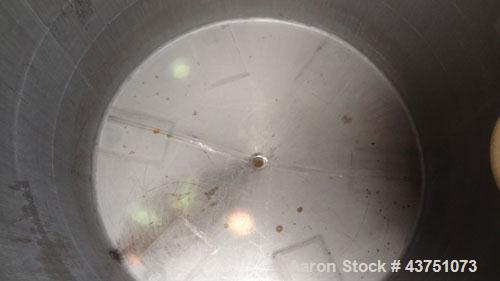 Used Perma-San Tank, 2000 Gallon, Model 2000 CVC, 304 Stainless Steel, Vertical. 84" Diameter x 80" straight side. Dished top, coned bottom. Openings top 2”, 4”, 18” man way with cover, side 2”. 3" C...