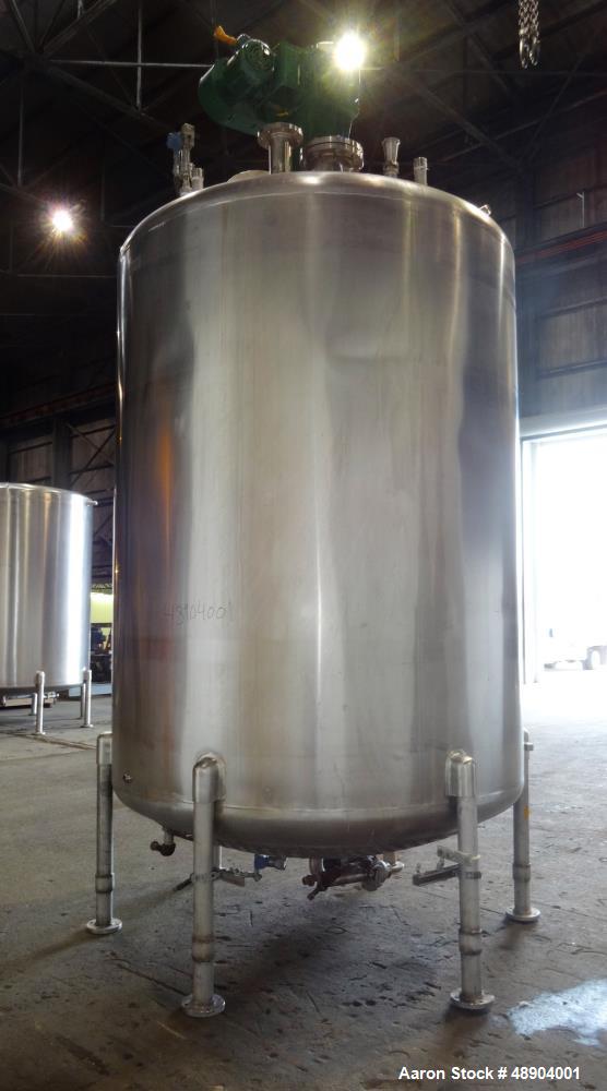 Used Perma San Cooker/Cooler Jacketed Tank, 3000 Gallon, Stainless Steel, Verti