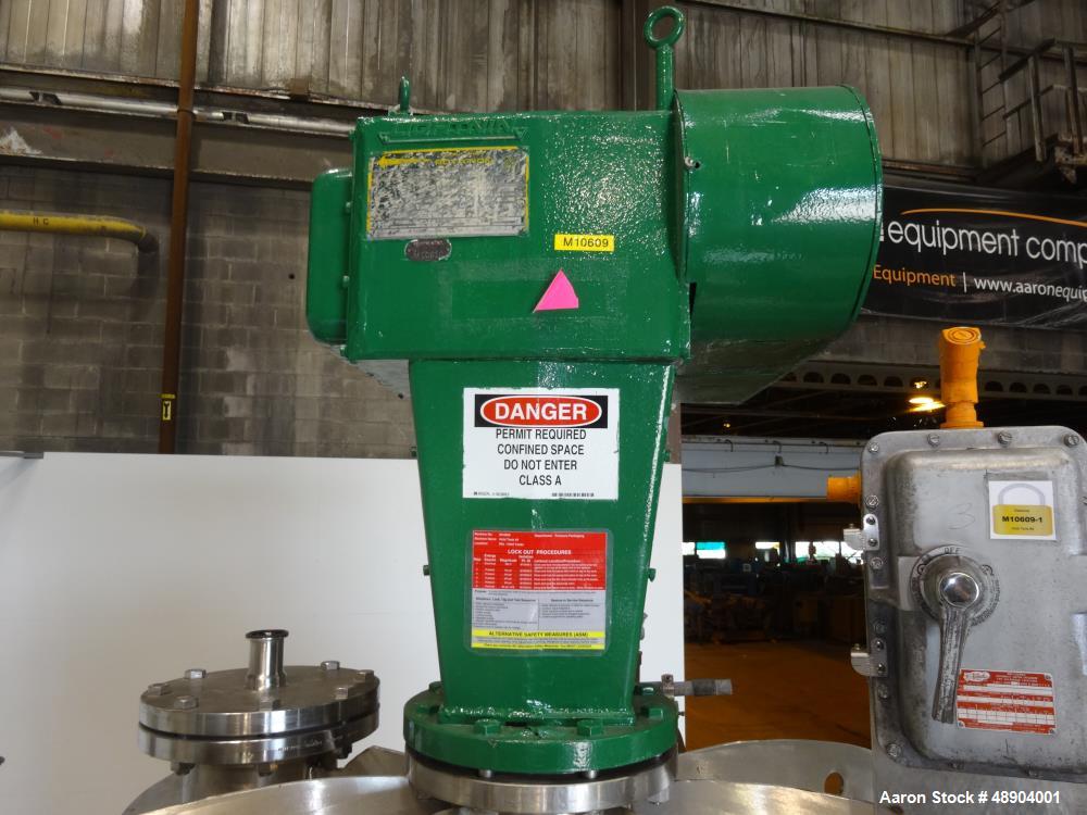 Used Perma San Cooker/Cooler Jacketed Tank, 3000 Gallon, Stainless Steel, Verti
