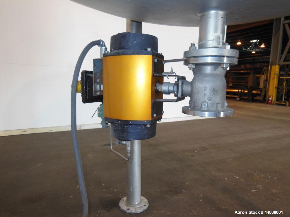 Used Precision Stainless Pressure Tank, 1000 Gallon, 304L Stainless Steel, Vertical. 66" Diameter x 60" straight side, dished top and bottom. Internal rated 25 psi at -20 to 350 degrees F., vacuum de...