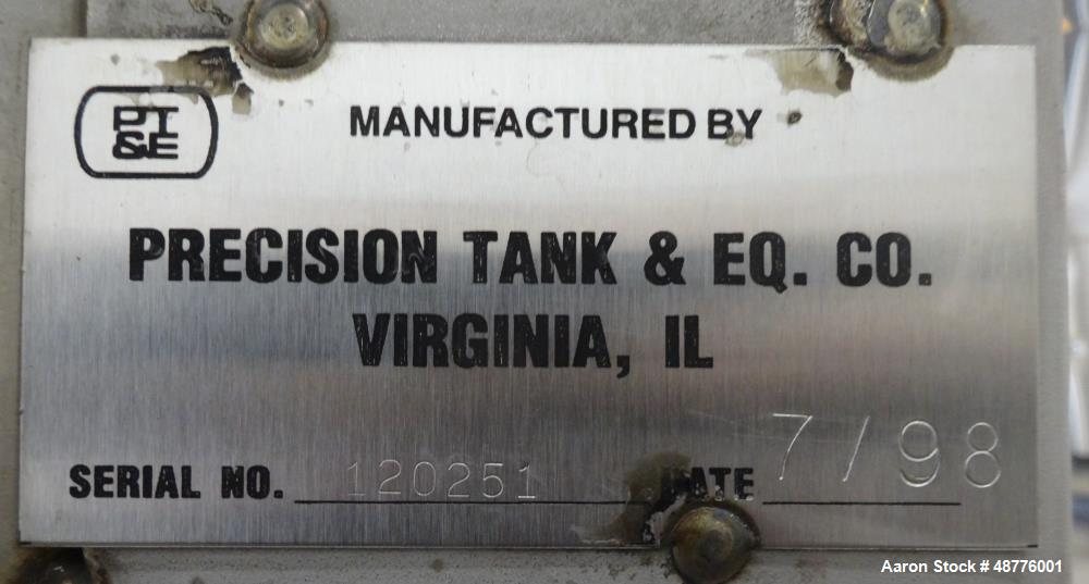 Used Precision Tank & Equipment Tank, Approximately 2,200 Gallon, 304 Stainless