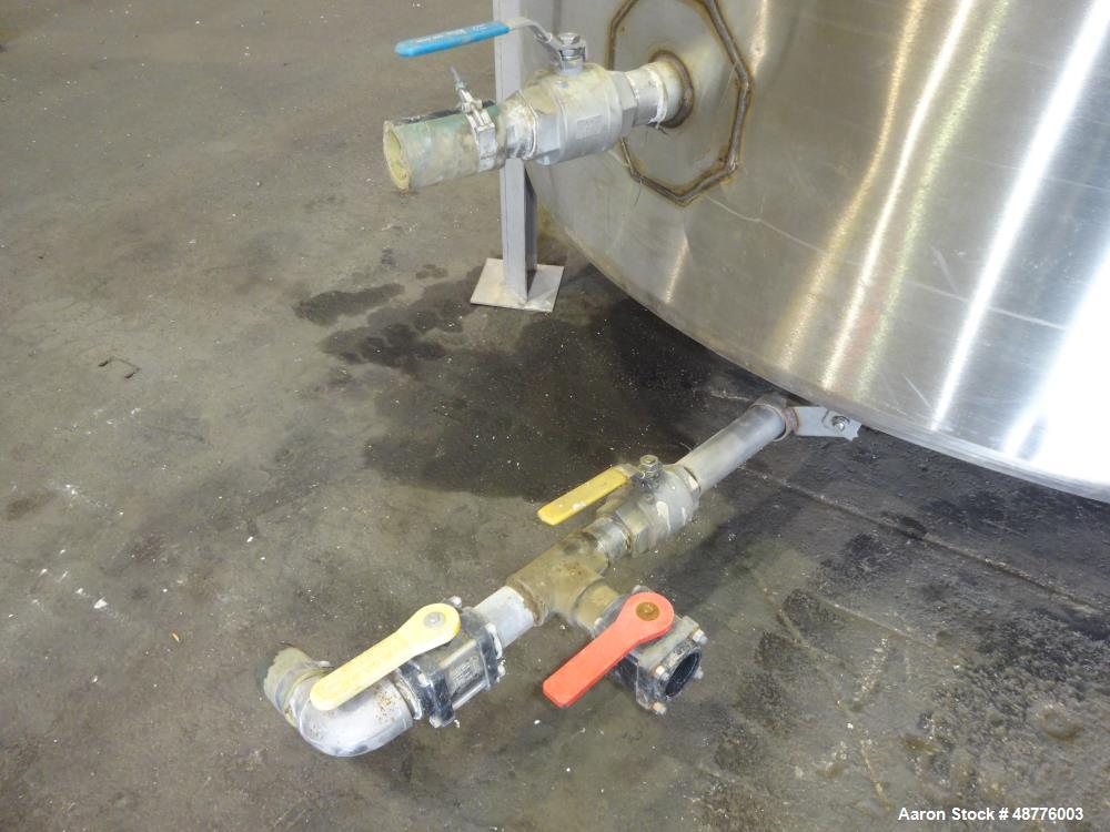 Used Precision Tank, Approximately 2200 Gallon, 304 Stainless Steel, Vertical.