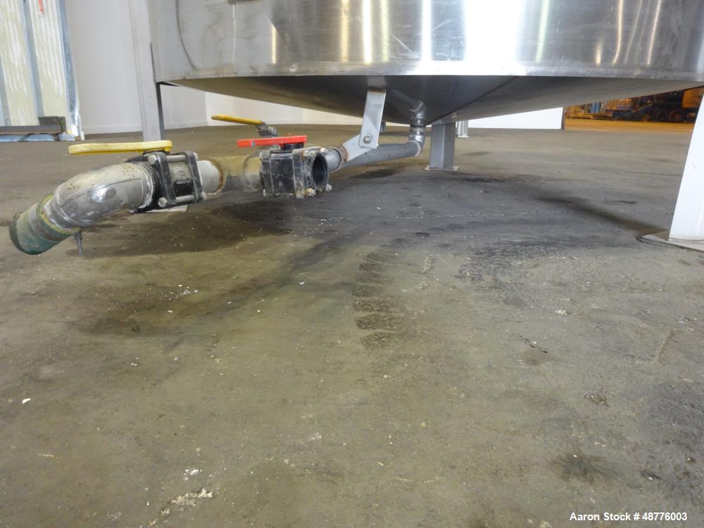 Used Precision Tank, Approximately 2200 Gallon, 304 Stainless Steel, Vertical.