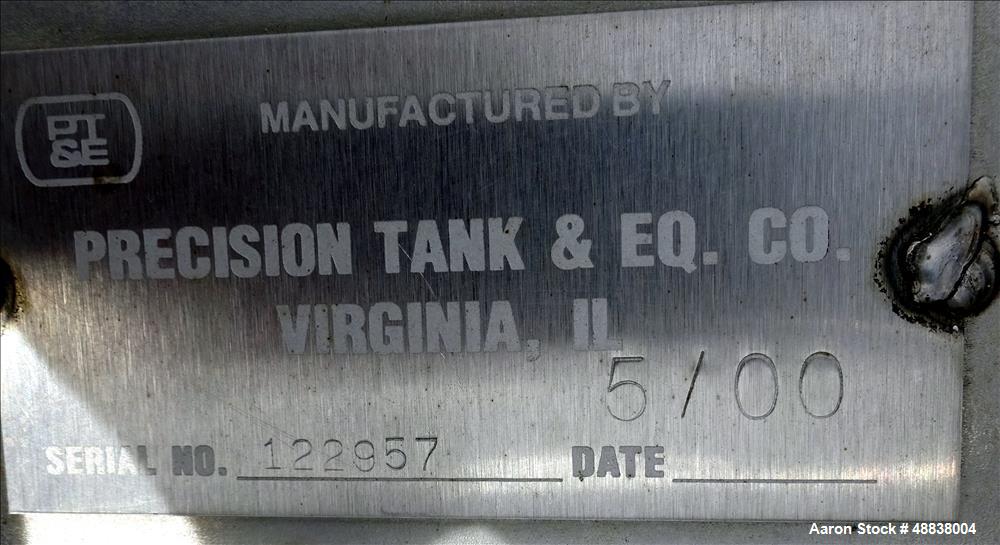 Used Precision Tank And Equipment Company Tank, Approximate 2,200 Gallon, 304 S