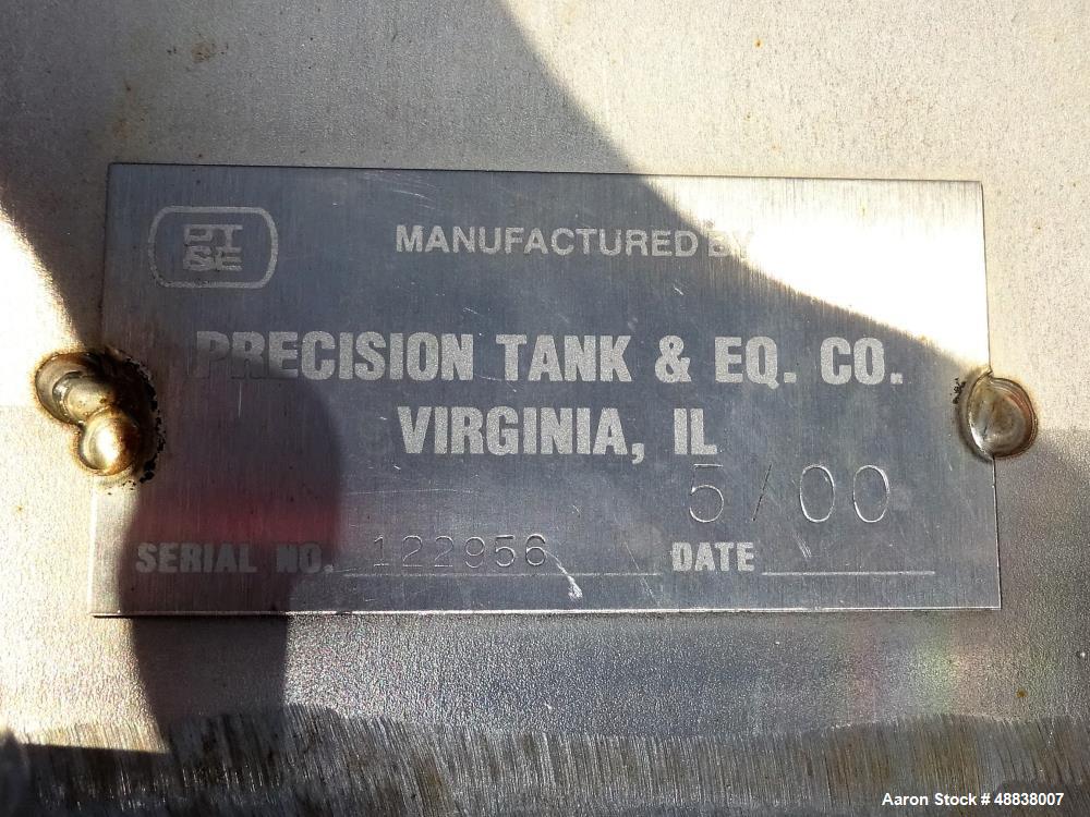 Used Precision Tank And Equipment Company Tank, Approximate 2,200 Gallon, 304 S