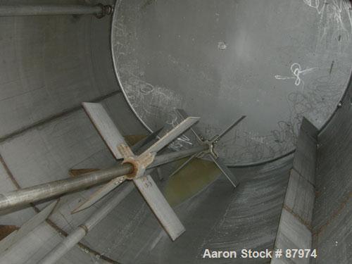 Used R.D. Cole Manufacturing Tank, 2300 gallon, 304 stainless steel, vertical. 78" diameter x 114" straight side, flat top with a bolt on cover with a 18'' x 36'' hinged cover, flat bottom. Carbon st...