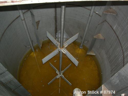 Used R.D. Cole Manufacturing Tank, 2300 gallon, 304 stainless steel, vertical. 78" diameter x 114" straight side, flat top with a bolt on cover with a 18'' x 36'' hinged cover, flat bottom. Carbon st...