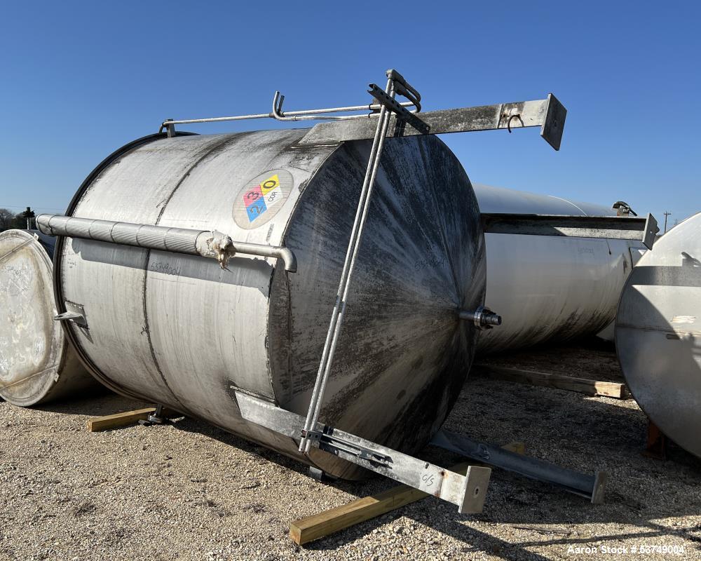Used Industrial 96" Diameter Reco USA 304 Stainless Steel 2,700 Gallon Vertical
