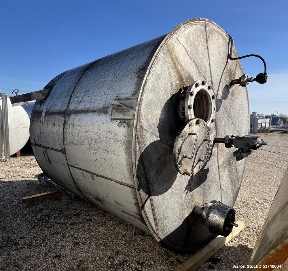 Used Industrial 96" Diameter Reco USA 304 Stainless Steel 2,700 Gallon Vertical