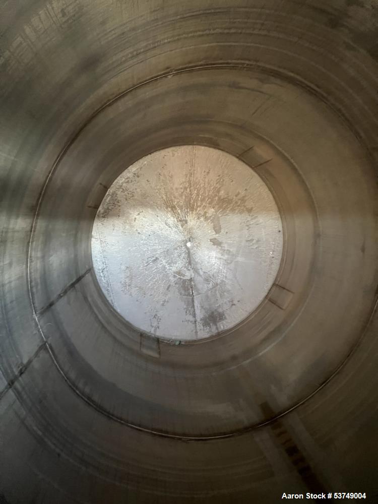 Used Industrial 96" Diameter Reco USA 304 Stainless Steel 2,700 Gallon Vertical
