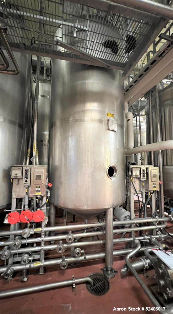 Used Robert Mitchell Jacketed Tank, Approximate 1150 Gallon, 304 Stainless Steel