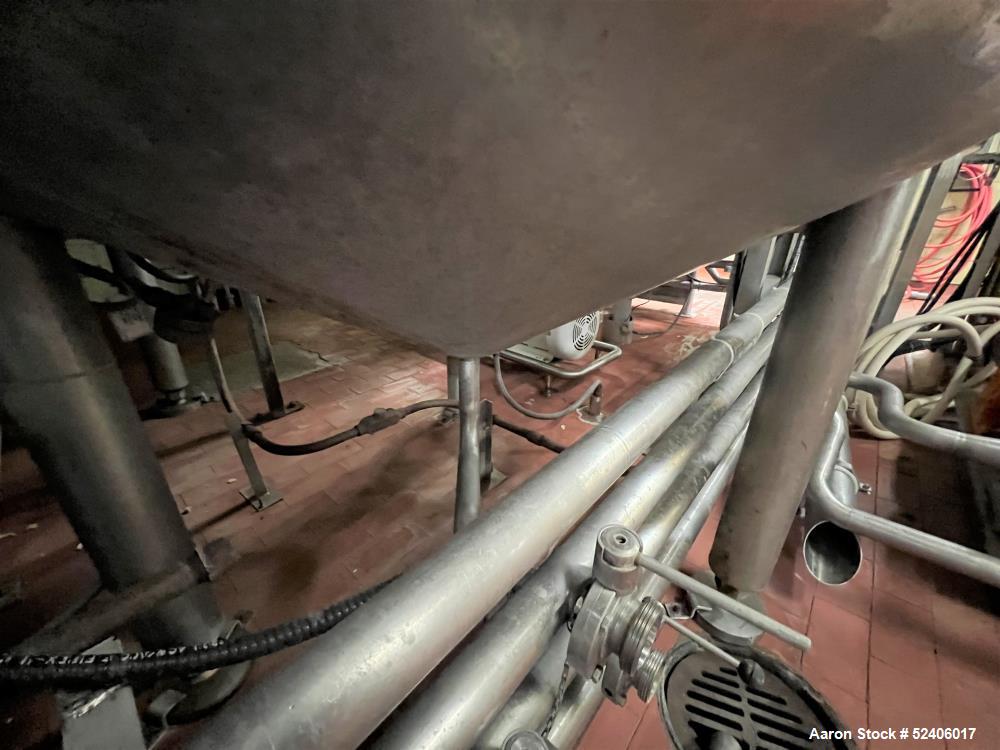 Used Robert Mitchell Jacketed Tank, Approximate 1150 Gallon, 304 Stainless Steel