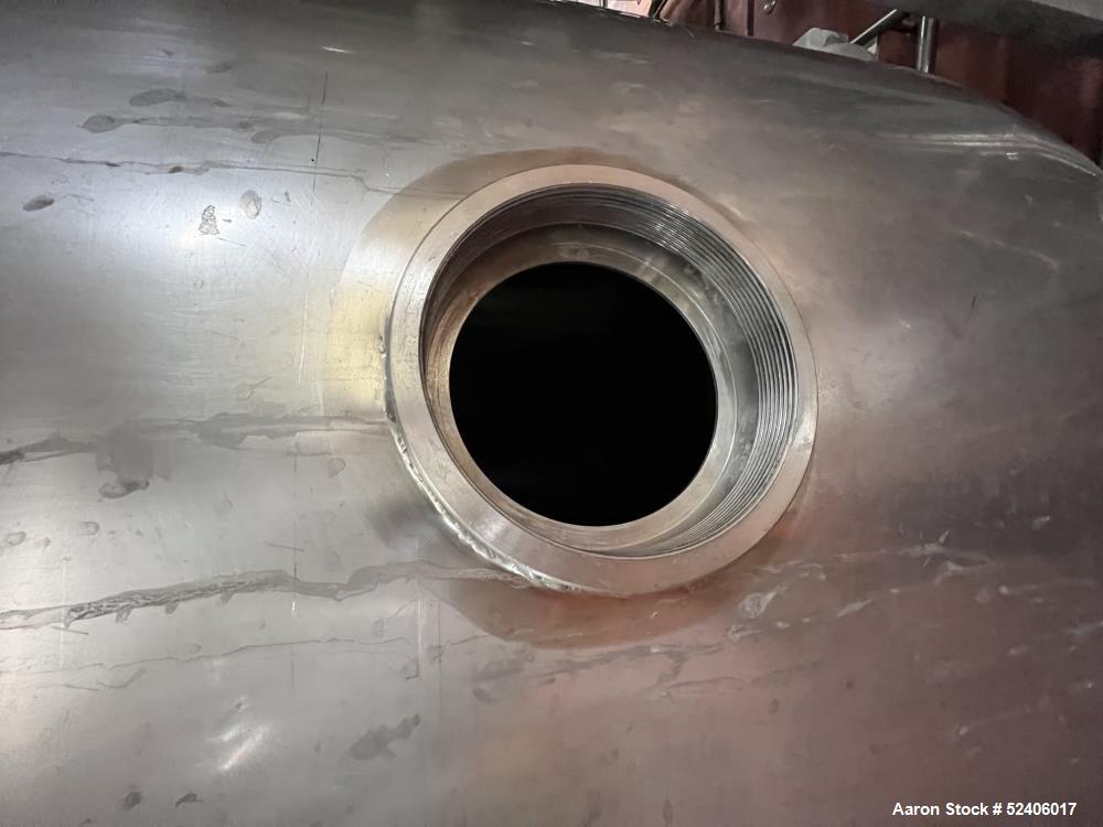 Used Robert Mitchell Jacketed Tank, Approximate 1150 Gallon, 304 Stainless Steel