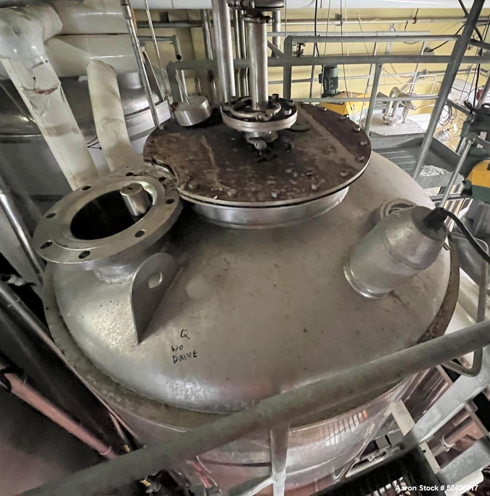 Used Robert Mitchell Jacketed Tank, Approximate 1150 Gallon, 304 Stainless Steel