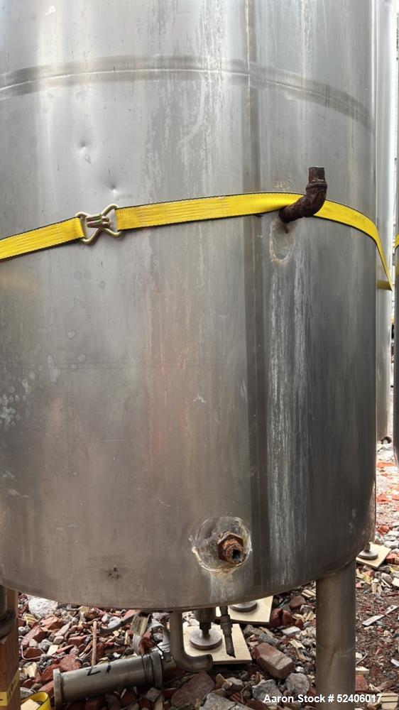 Used Robert Mitchell Jacketed Tank, Approximate 1150 Gallon, 304 Stainless Steel