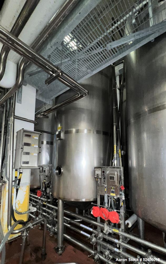 Used Robert Mitchell Jacketed Tank, Approximate 1150 Gallon, 304 Stainless Steel