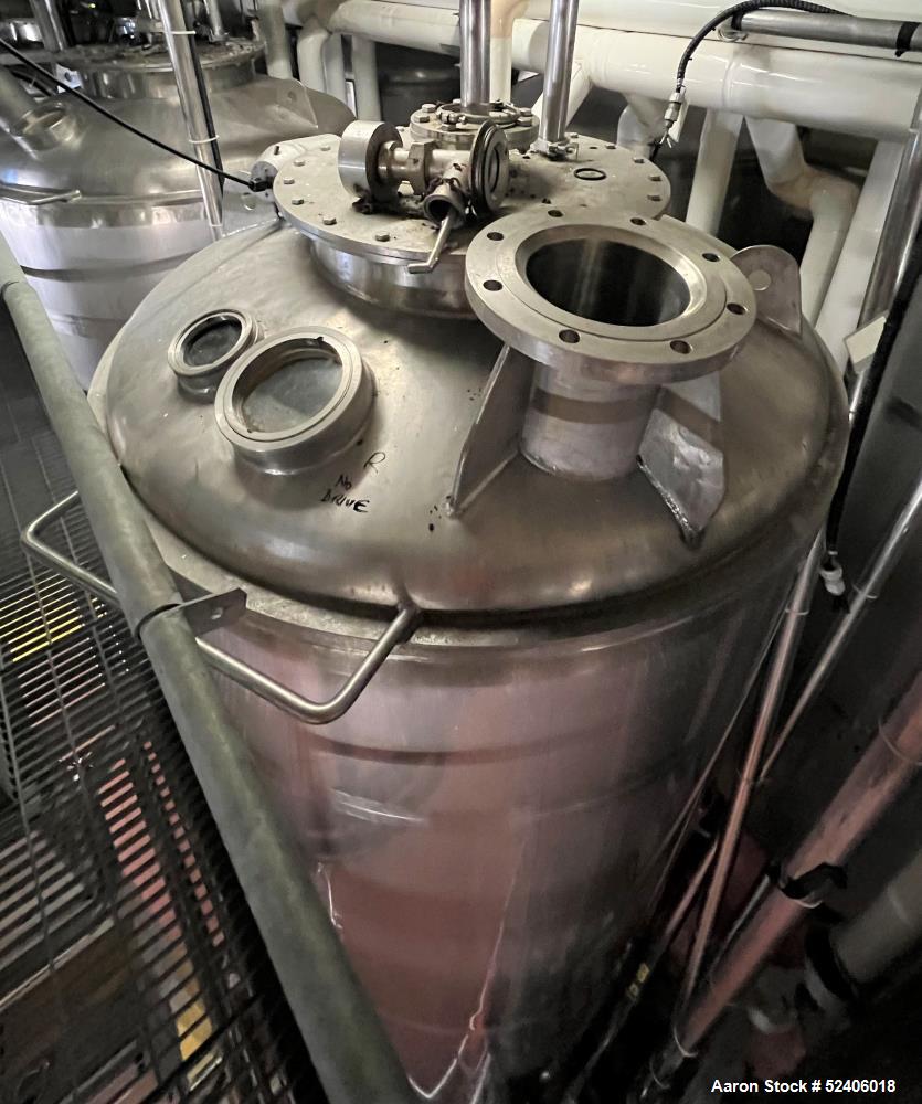 Used Robert Mitchell Jacketed Tank, Approximate 1150 Gallon, 304 Stainless Steel