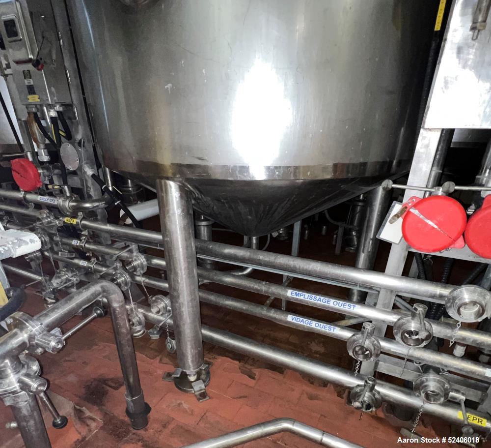 Used Robert Mitchell Jacketed Tank, Approximate 1150 Gallon, 304 Stainless Steel