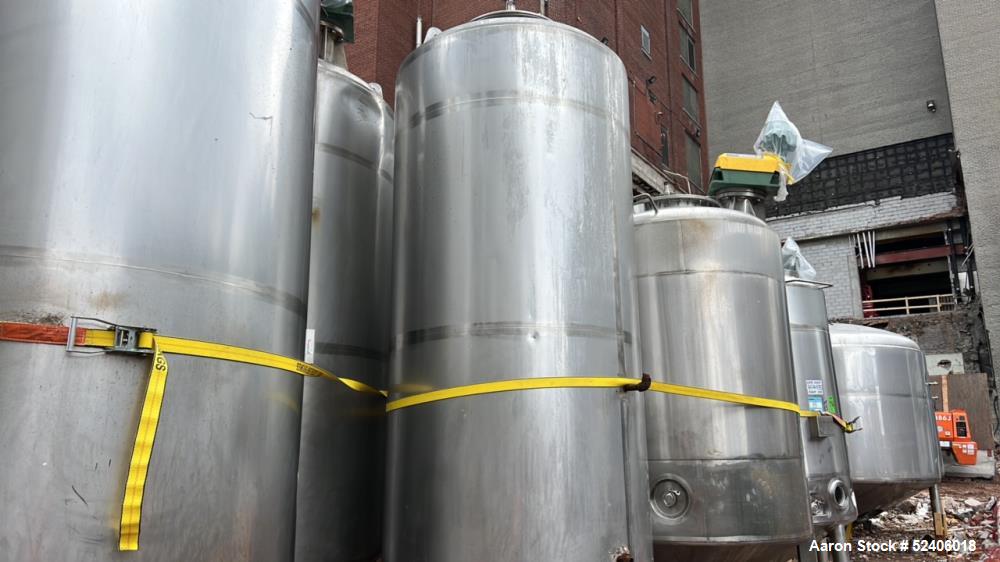 Used Robert Mitchell Jacketed Tank, Approximate 1150 Gallon, 304 Stainless Steel
