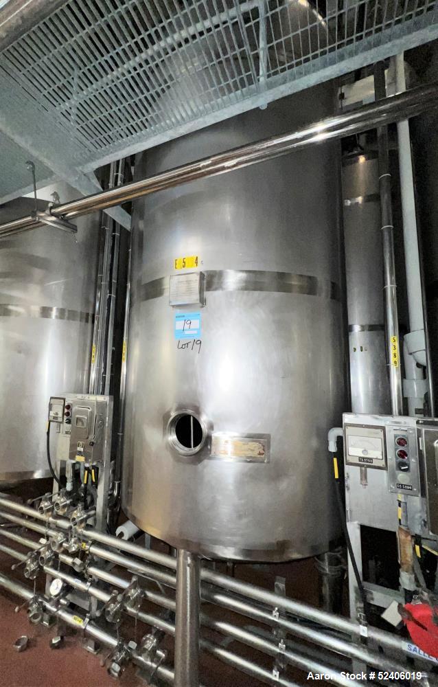 Used Robert Mitchell Jacketed Tank, Approximate 1150 Gallon, 304 Stainless Steel