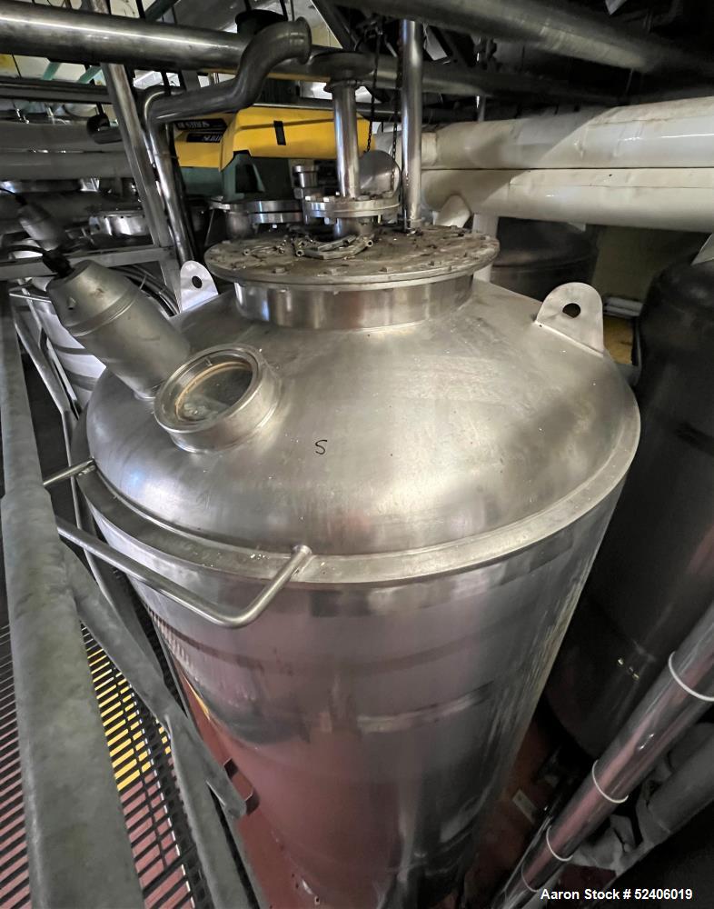 Used Robert Mitchell Jacketed Tank, Approximate 1150 Gallon, 304 Stainless Steel