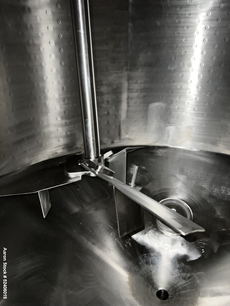 Used Robert Mitchell Jacketed Tank, Approximate 1150 Gallon, 304 Stainless Steel