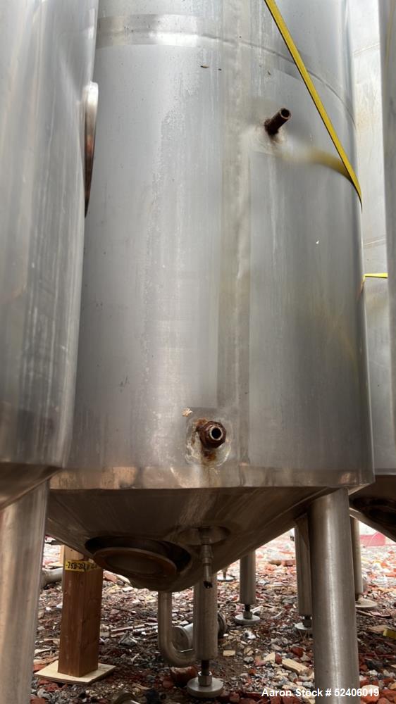 Used Robert Mitchell Jacketed Tank, Approximate 1150 Gallon, 304 Stainless Steel