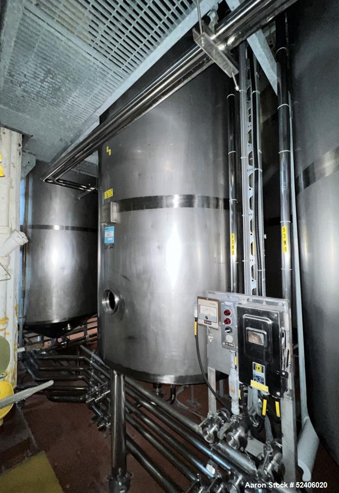 Used Robert Mitchell Jacketed Tank, Approximate 1150 Gallon, 304 Stainless Steel