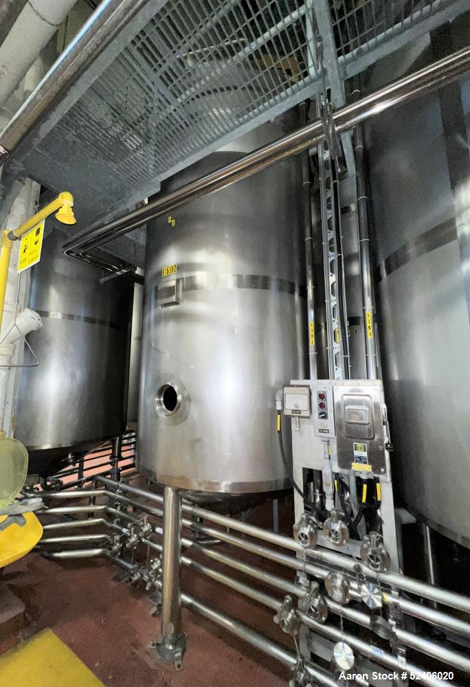 Used Robert Mitchell Jacketed Tank, Approximate 1150 Gallon, 304 Stainless Steel