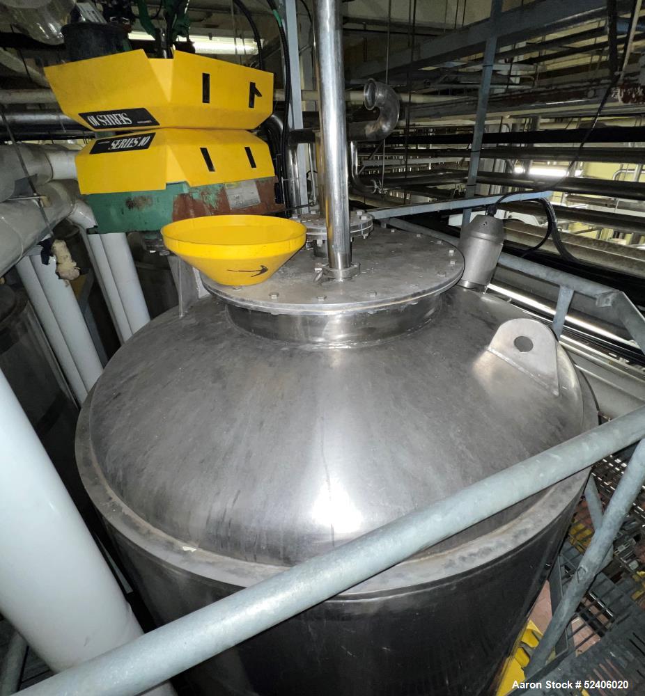 Used Robert Mitchell Jacketed Tank, Approximate 1150 Gallon, 304 Stainless Steel