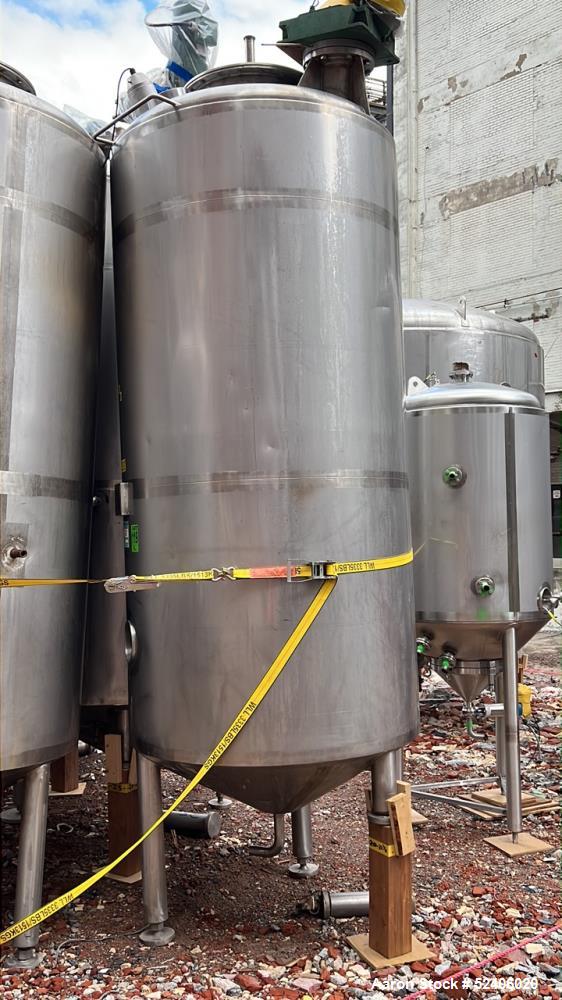 Used-Robert Mitchell Jacketed Tank, Approximate 1150 Gallon, 304 Stainless Steel